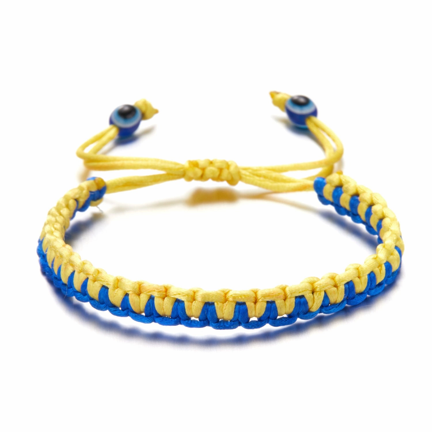 Wholesale Yellow Blue Braided Adjustable Bracelet