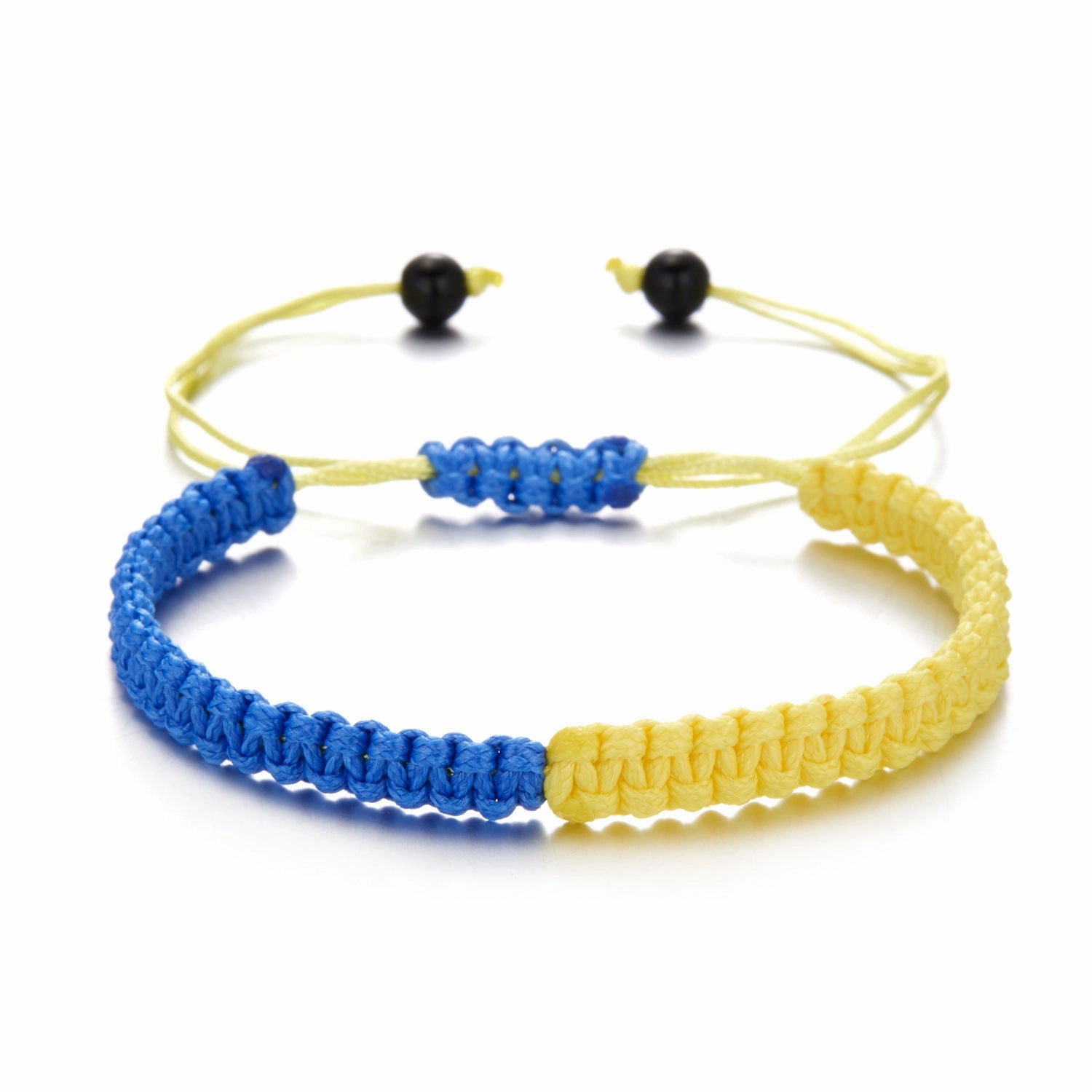Wholesale Yellow Blue Braided Adjustable Bracelet