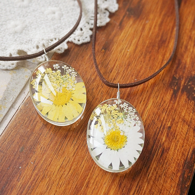 Wholesale Yellow White Daisy Alloy Necklaces