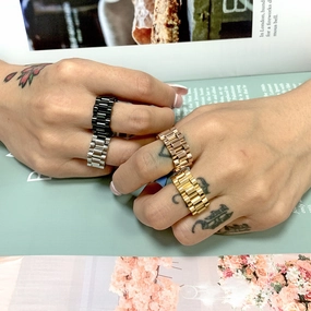 Wholesale Zhendianzhibao Titanium Steel Chain Ring