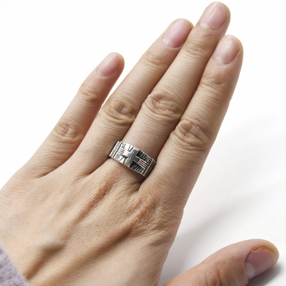Wholesale Zinc Alloy Cross Ring