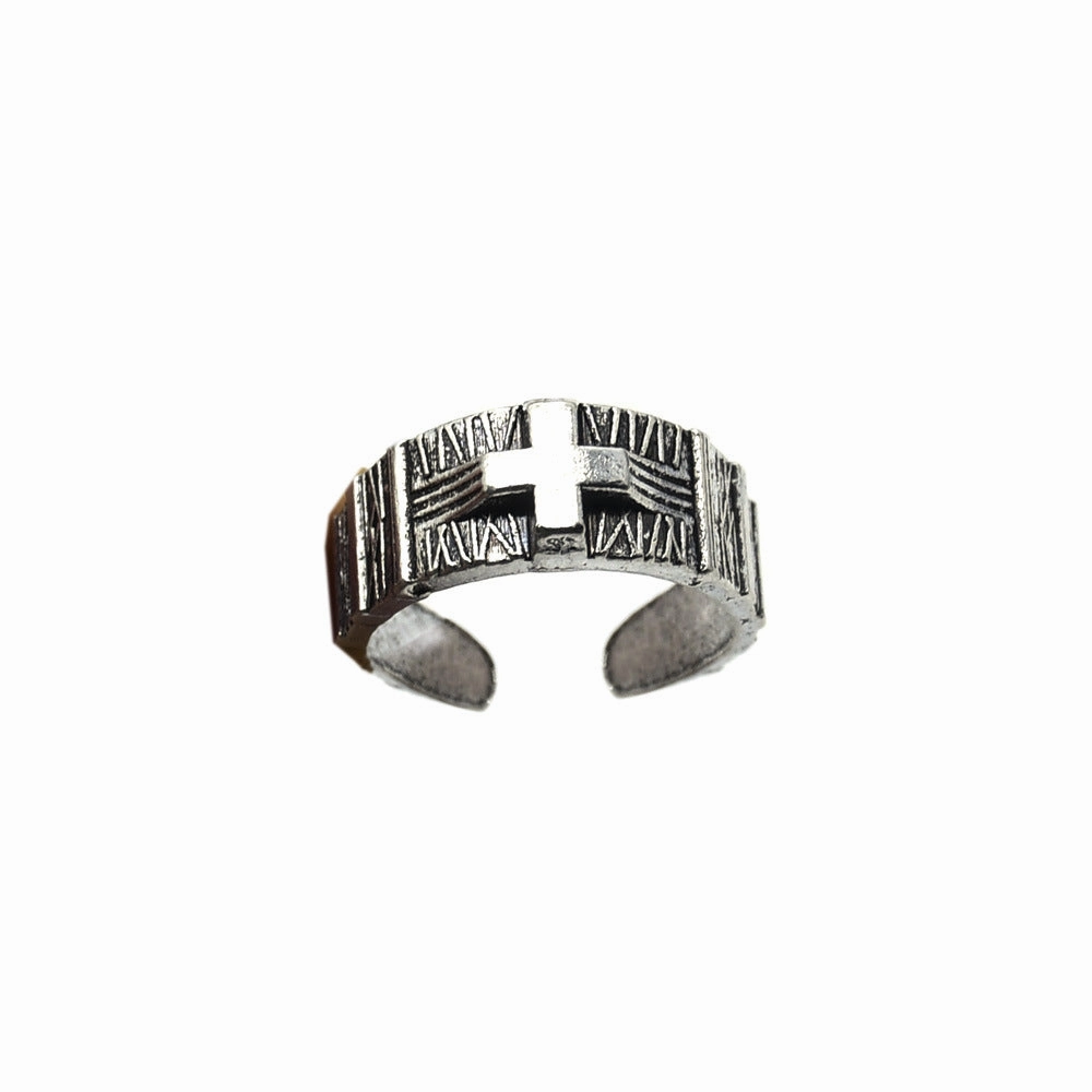 Wholesale Zinc Alloy Cross Ring