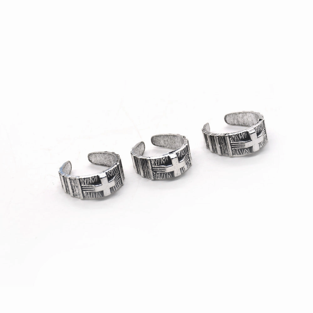 Wholesale Zinc Alloy Cross Ring