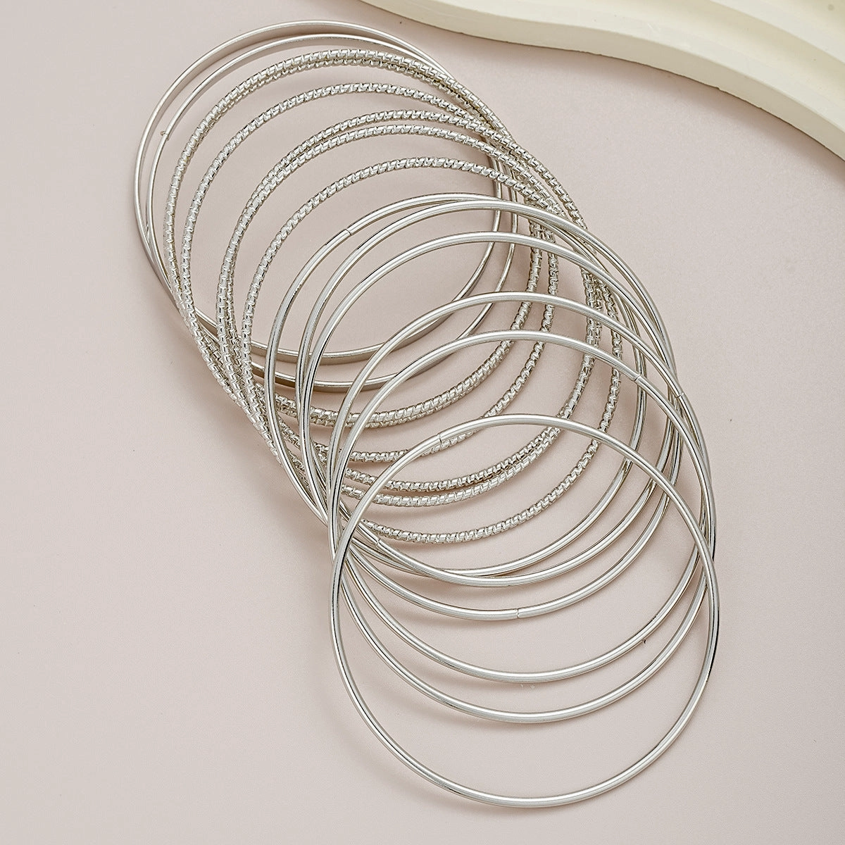 Wholesale Zinc Alloy Exaggerated Wide Face Bracelet Set