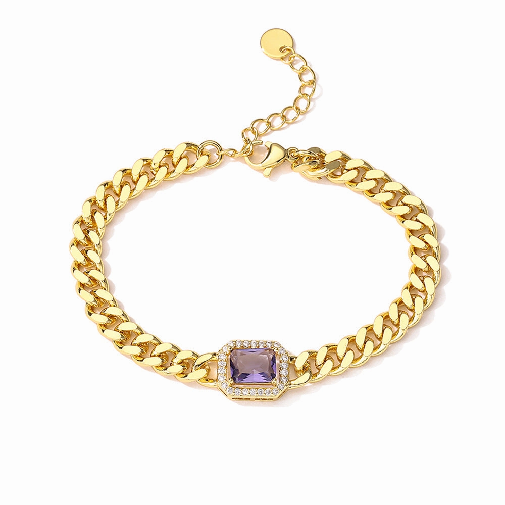 Wholesale Zircon Antique Copper Bracelet