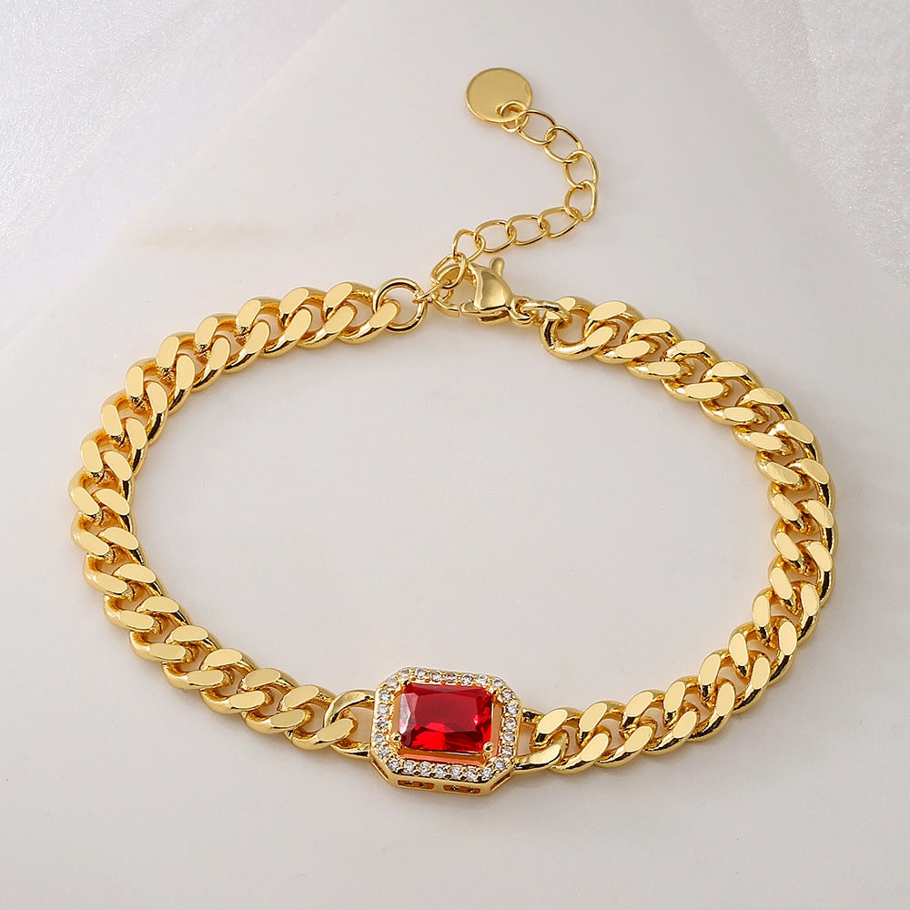 Wholesale Zircon Antique Copper Bracelet