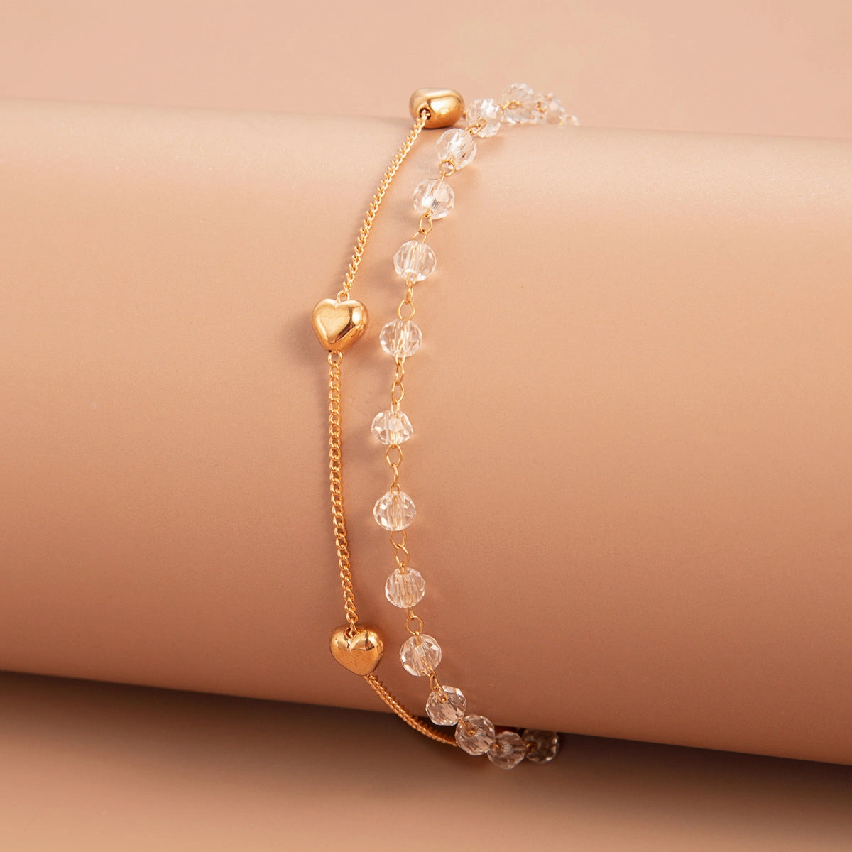 Wholesale Zircon Beads Multilayer Alloy Bracelet