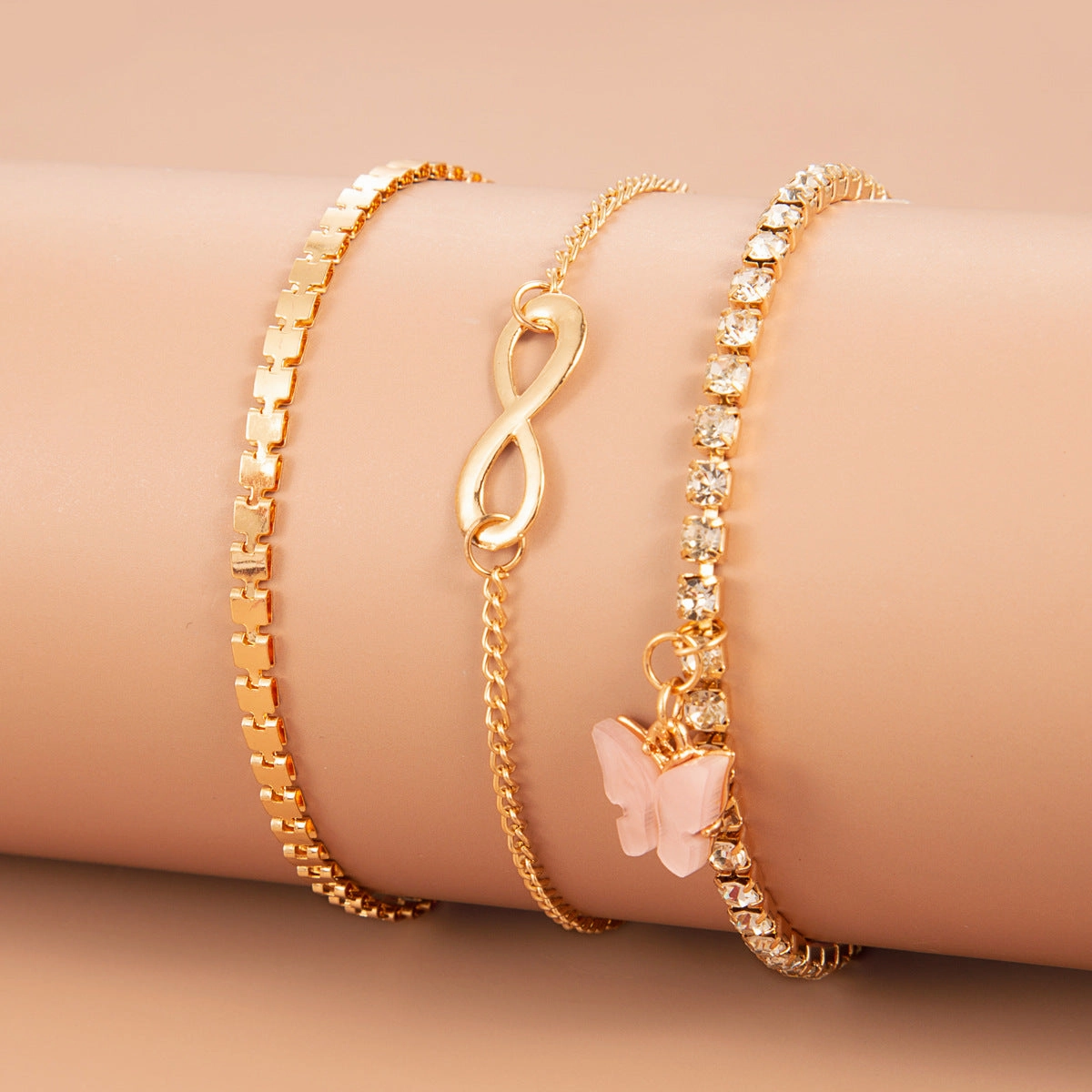 Wholesale Zircon Beads Multilayer Alloy Bracelet