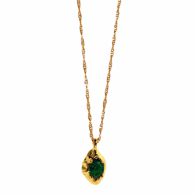 Wholesale Zircon Clavicle Brass Necklaces