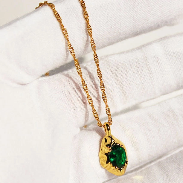 Wholesale Zircon Clavicle Brass Necklaces