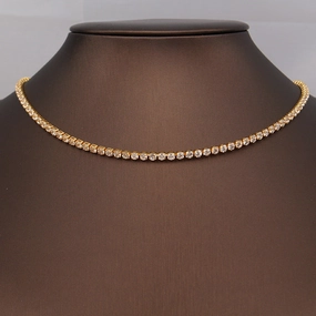 Wholesale Zircon Full Diamond Copper Necklaces