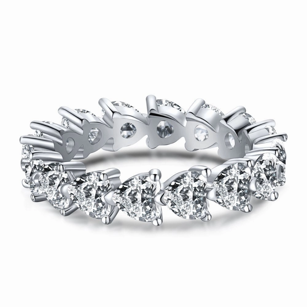 Wholesale Zircon Full Diamond Sterling Silver Ring