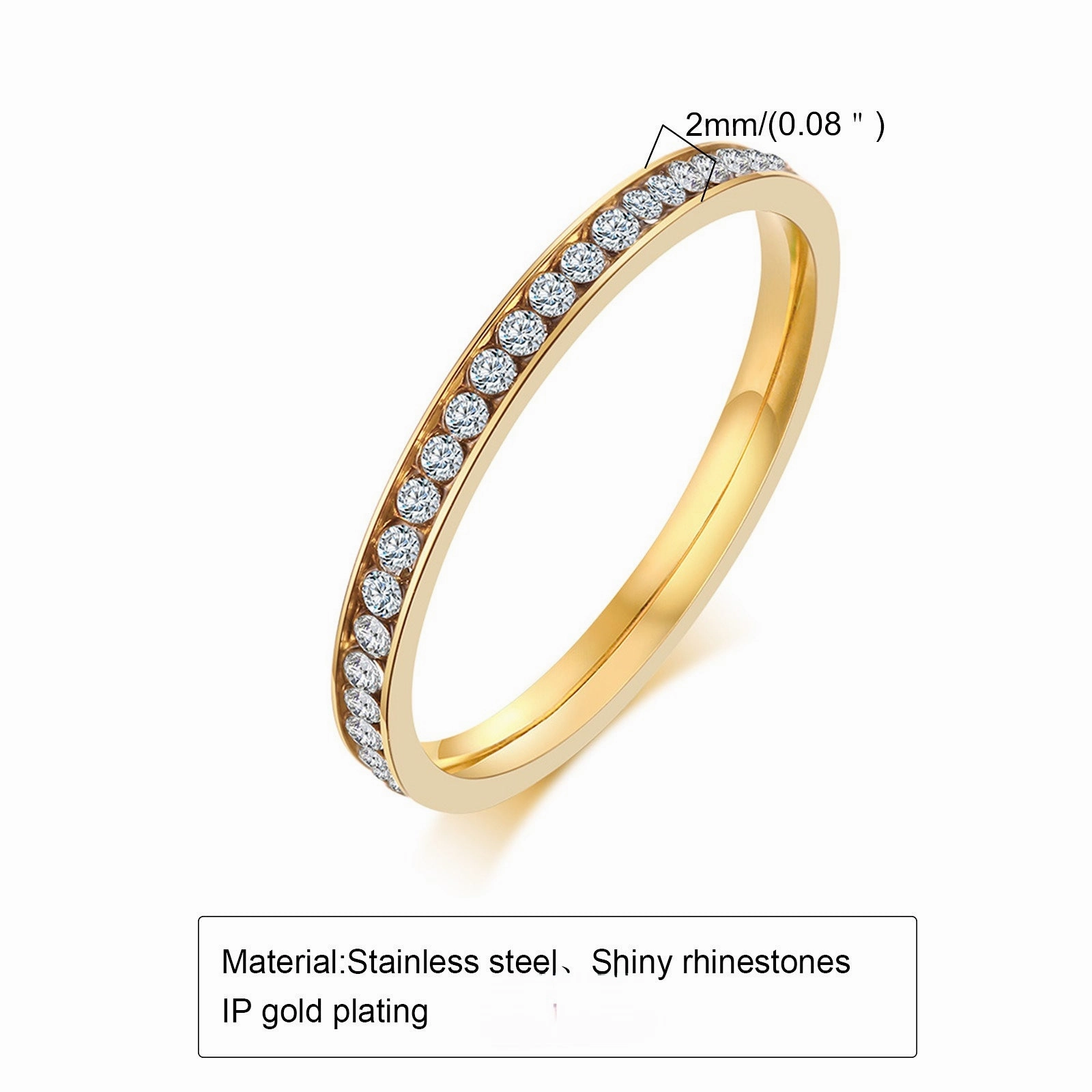 Wholesale Zircon Inlaid Stainless Steel Ring