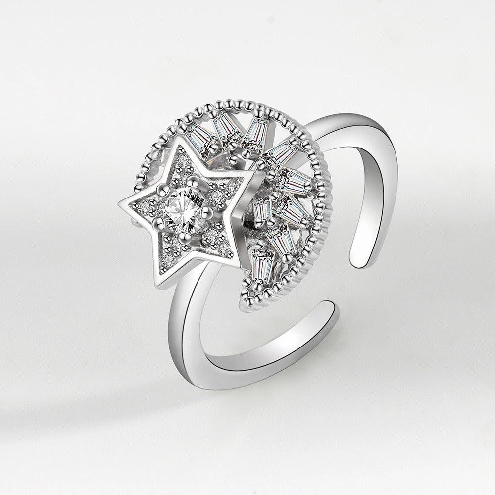 Wholesale Zircon Rotary Stone Copper Rings