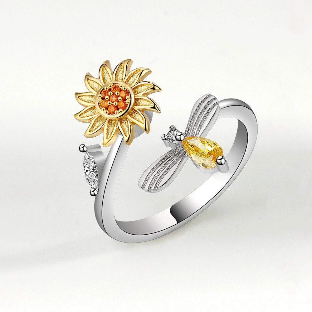 Wholesale Zircon Rotary Stone Copper Rings