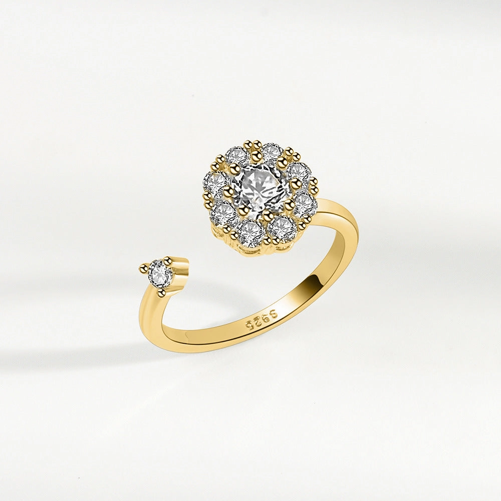 Wholesale Zircon Rotary Stone Copper Rings