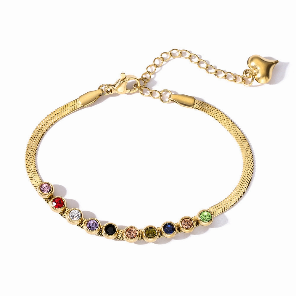 Wholesale Zircon Titanium Steel Simple Bracelet