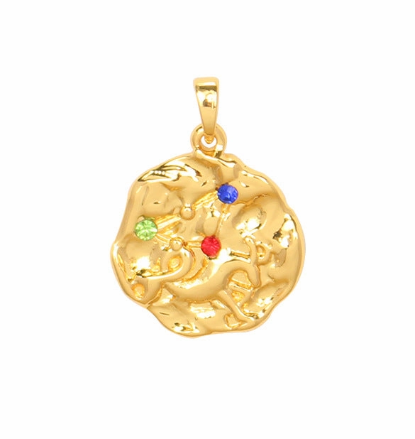 Wholesale Zodiac Gold Coin Pendant Copper Necklaces