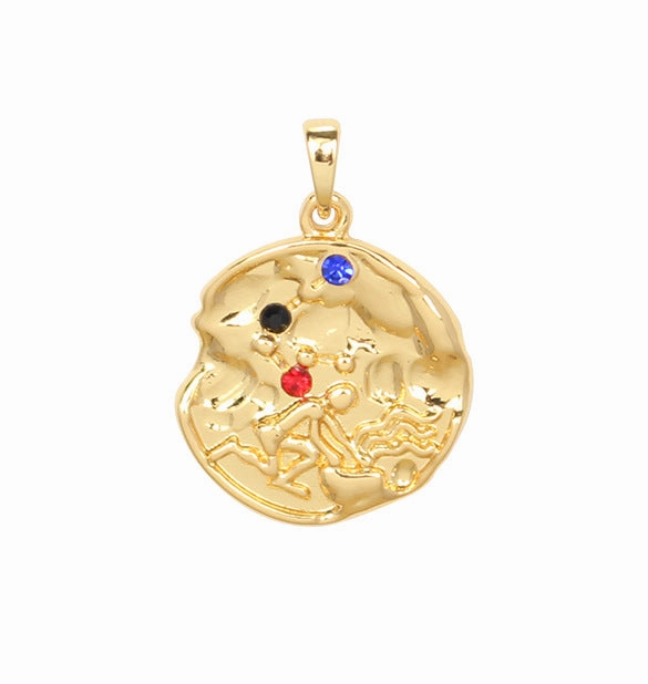 Wholesale Zodiac Gold Coin Pendant Copper Necklaces