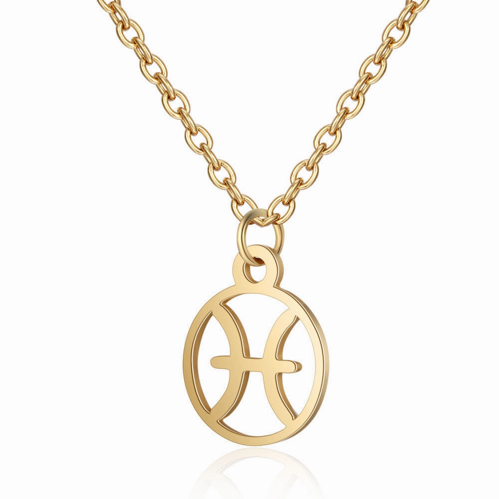 Wholesale Zodiac Pendant Titanium Steel Necklace