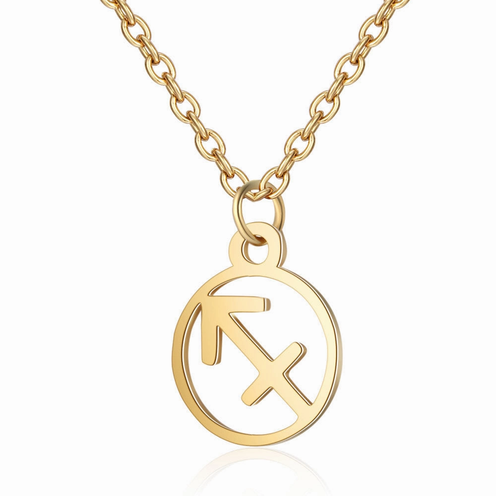 Wholesale Zodiac Pendant Titanium Steel Necklace