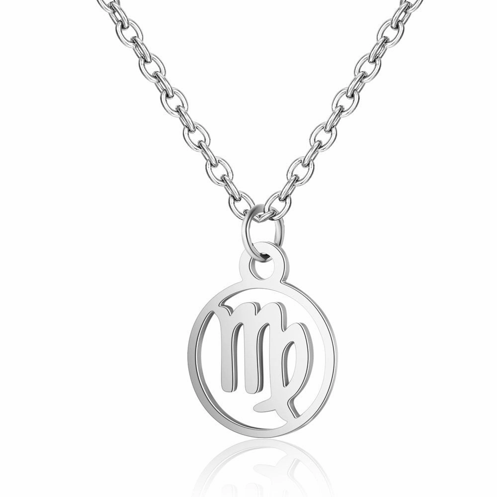 Wholesale Zodiac Pendant Titanium Steel Necklace