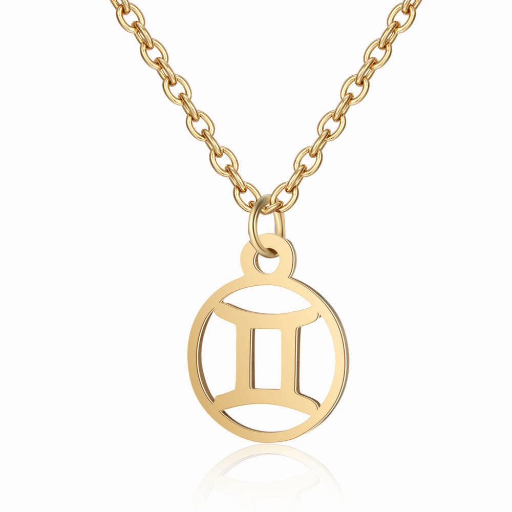 Wholesale Zodiac Pendant Titanium Steel Necklace