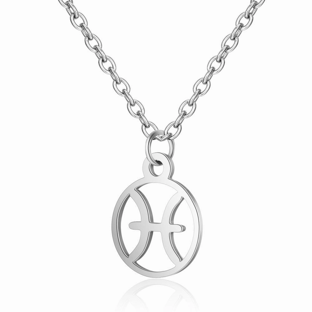 Wholesale Zodiac Pendant Titanium Steel Necklace